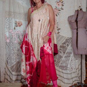 One-Shoulder Asymmetrical Handkerchief Hem Dress